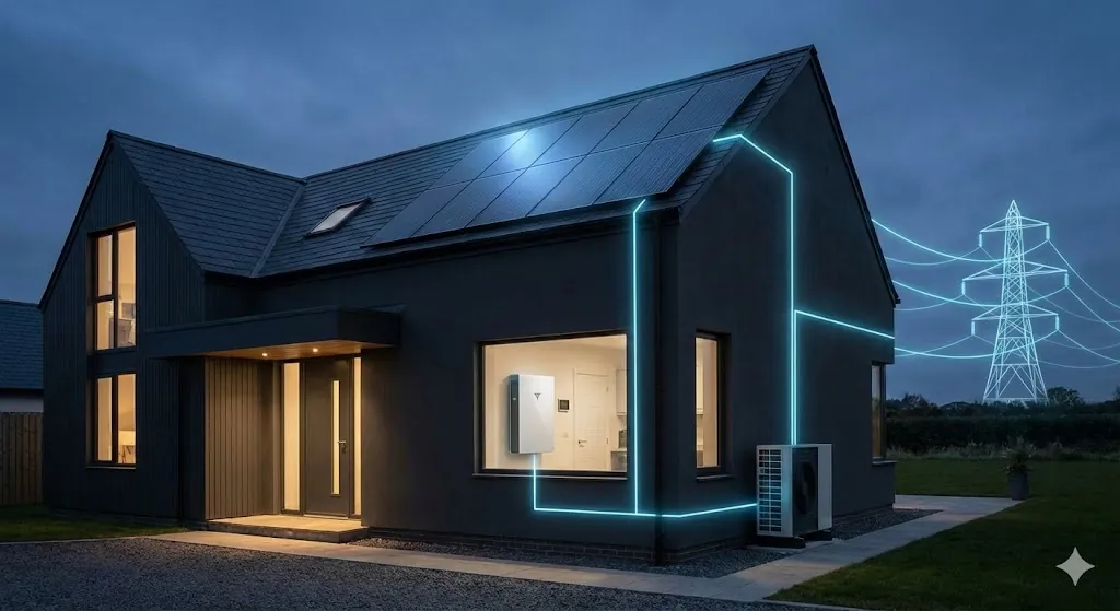 UK electricity grid balancing infrastructure showing energy distribution network